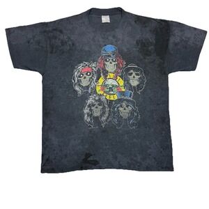 Guns N Roses 1989 LA Coliseum Tour T Shirt Vintage 80s Skull Faces Single Stitch